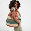 Sac tressé porté-épaule multicolore femme