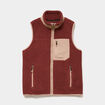 Gilet polaire col montant sans manches vieux rose femme