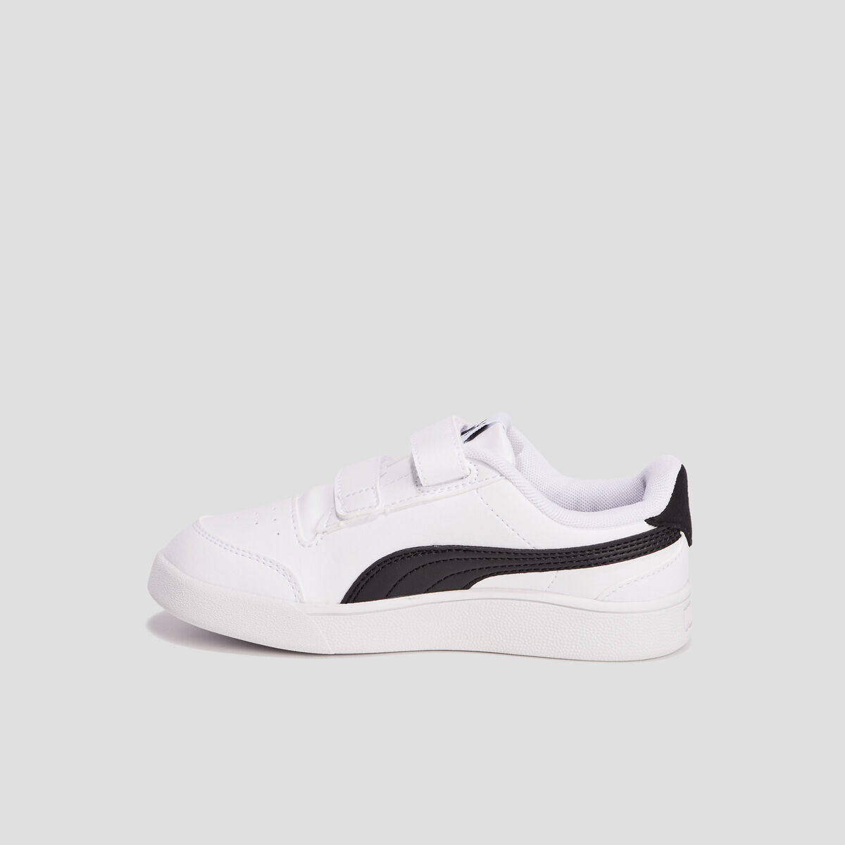 Tennis à scratchs Puma Shuffle blanc garçon