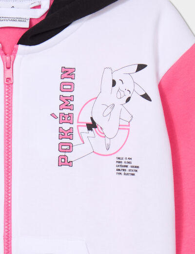 Sweat zippé à capuche Pokémon Pikachu multicolore fille