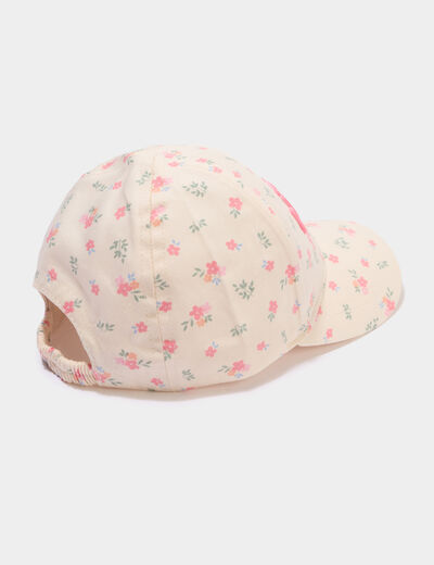Casquette brod&eacute;e ajustable coton rose b&eacute;b&eacute; fille