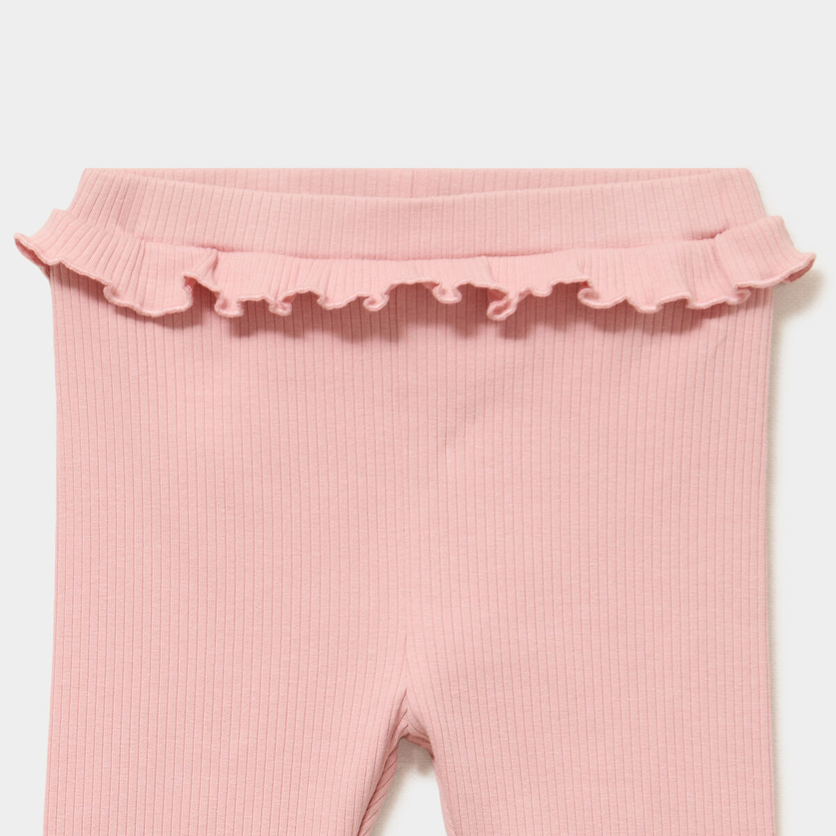 Legging c&ocirc;tel&eacute; &agrave; volants rose poudr&eacute;e b&eacute;b&eacute; fille