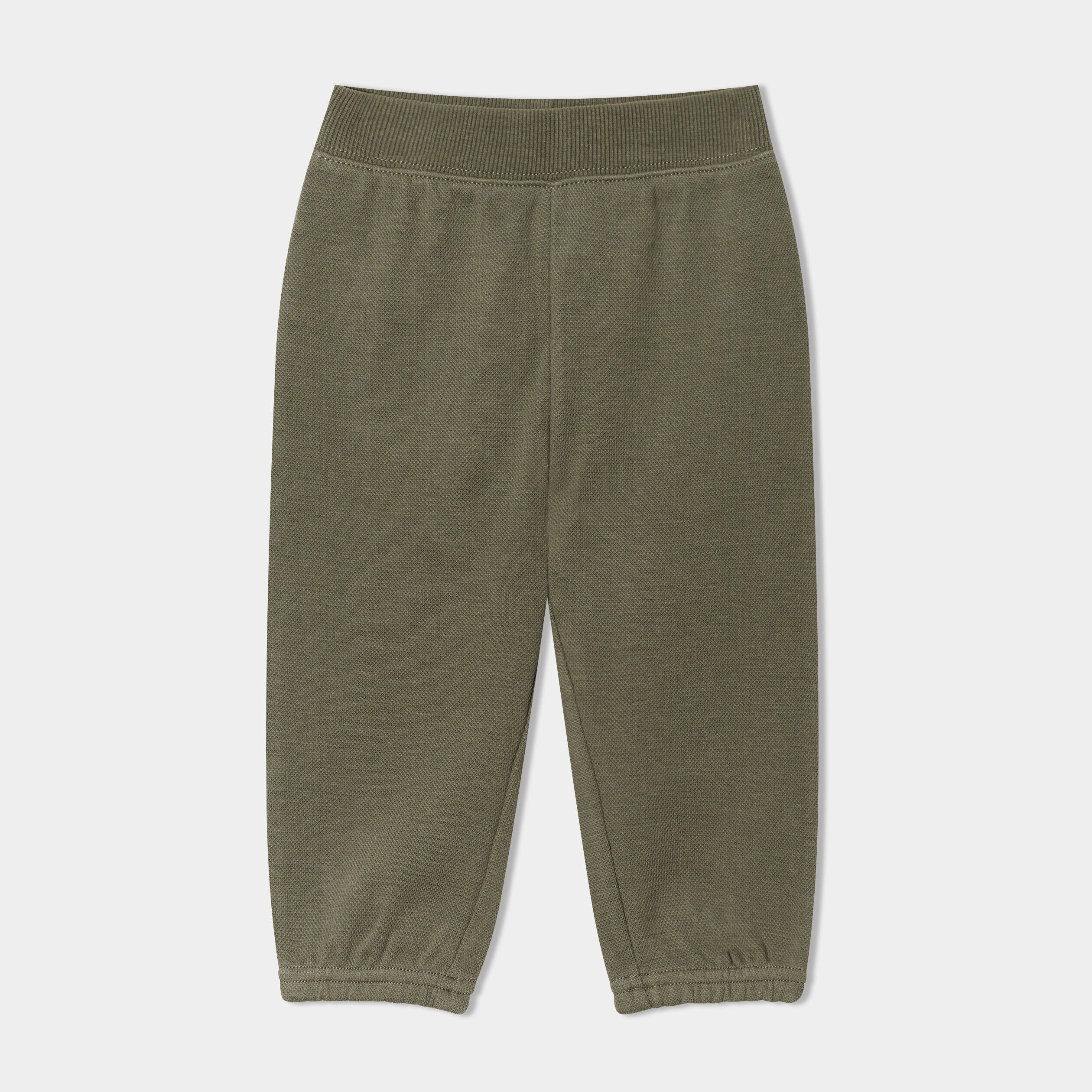 Pantalon jogging taille élastiquée coton vert kaki bébé garçon LH