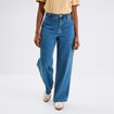 Jeans cargo large taille standard Creeks denim stone femme