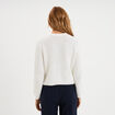 Gilet manches longues coton blanc femme