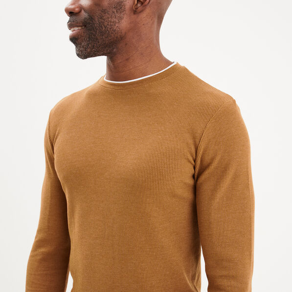 T-shirt col rond Creeks marron homme