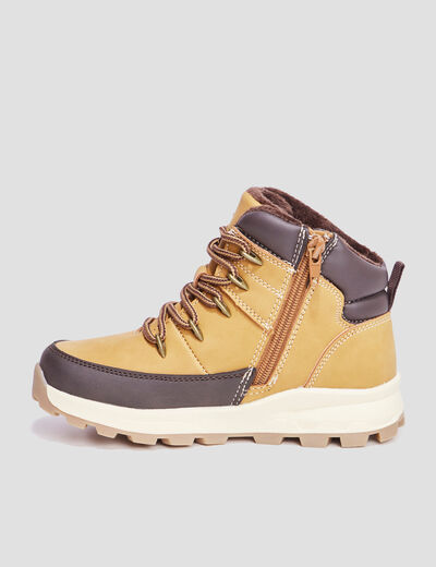 Bottines avec zip Trappeur Barato jaune garçon