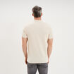 Polo textur&eacute; manches courtes coton ecru homme