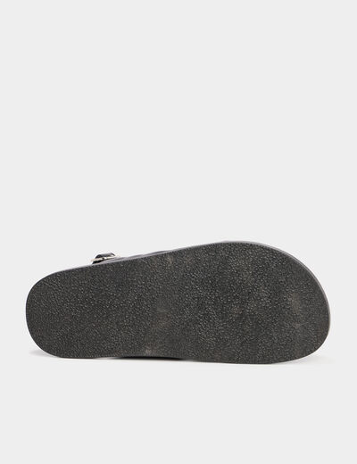 Sandales plates noir femme