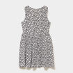 Robe patineuse sans manches coton ecru fille