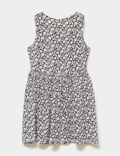 Robe patineuse sans manches coton ecru fille
