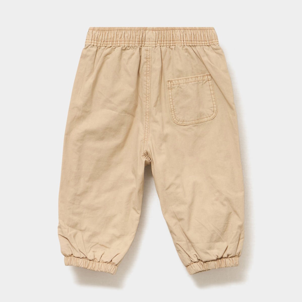 Pantalon jogger doubl&eacute; coton marron clair b&eacute;b&eacute; gar&ccedil;on