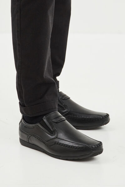 Chaussures bateau noir homme