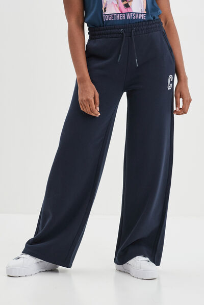 Pantalon de jogging large Creeks bleu marine femme