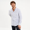 Chemise ajust&eacute;e manches longues beige homme