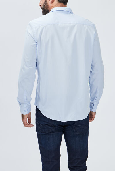 Chemise manches longues Studio bleu ciel homme