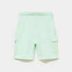Short cargo molleton taille &eacute;lastiqu&eacute;e vert pastel gar&ccedil;on
