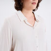 Chemise manches longues beige femme grande taille