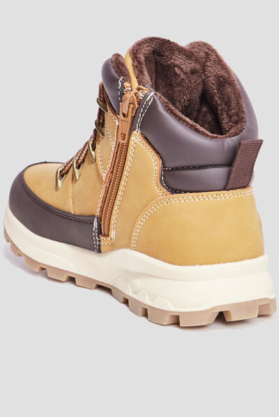 Bottines avec zip Trappeur Barato jaune garçon