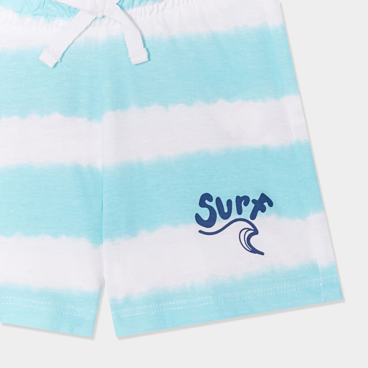 Lot de 2 shorts coton bleu turquoise bébé garçon