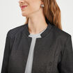 Veste courte &agrave; paillettes Mosquitos gris argent femme