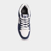 Baskets en cuir su&eacute;dine antid&eacute;rapantes bleu marine homme