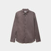 Chemise stretch manches longues gris fonc&eacute; homme