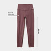 Legging de sport taille haute mauve femme