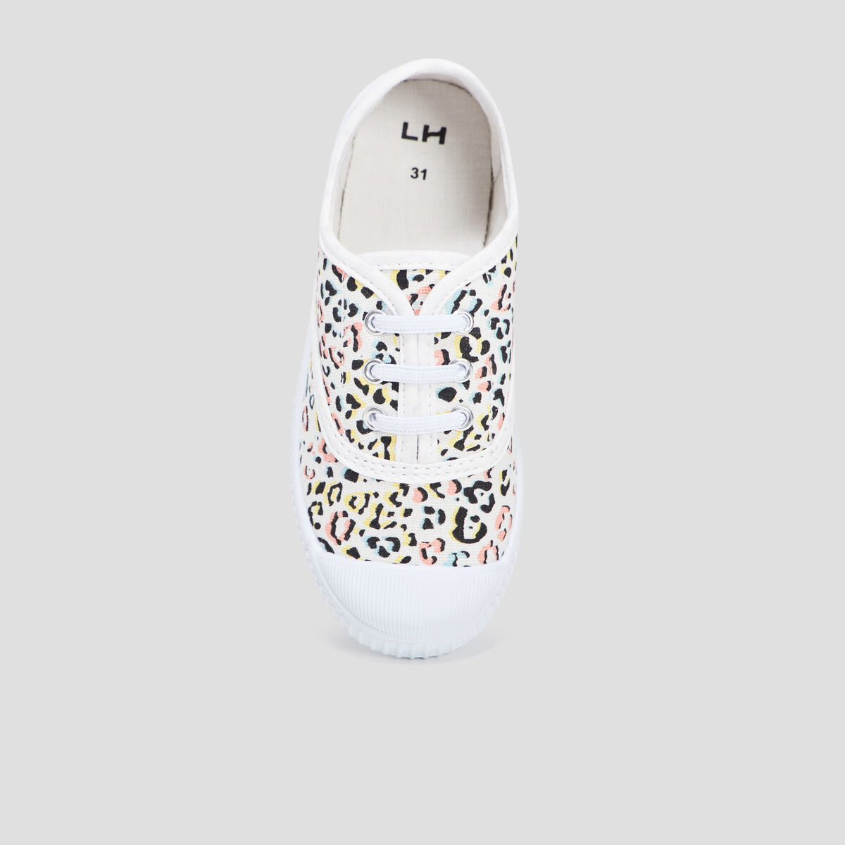 Tennis en toile à lacets multicolore fille