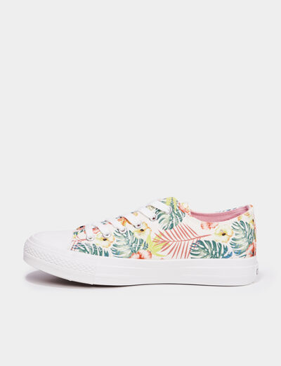 Tennis basses en toile à lacets Creeks multicolore femme