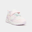 Baskets running à scratchs et paillettes rose fille