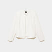 Veste ajust&eacute;e courte manches longues blanc femme grande taille