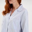Ensemble pyjama chemise manches longues ecru femme