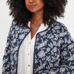 Veste matelassée col rond coton Creeks bleu marine femme
