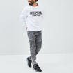 Jeans straight détails biker noir homme