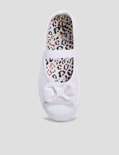 Babies en toile avec noeuds blanc fille