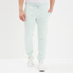 Pantalon jogging droit molleton vert pastel homme