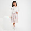 Robe courte &agrave; bretelles fines ecru fille