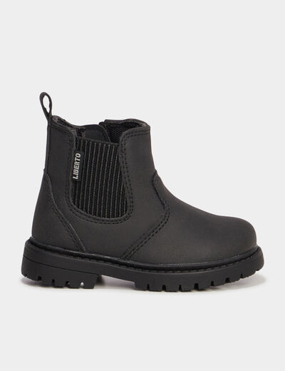 Bottines chelsea crantées Liberto noir bébé garçon