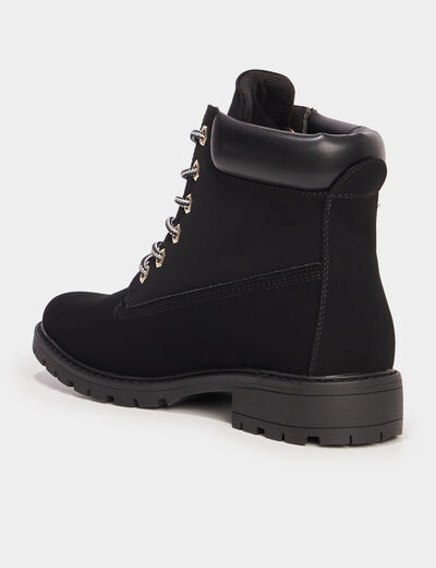Bottines crantées noir femme
