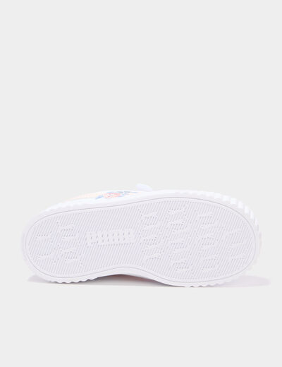 Tennis &agrave; scratchs Puma Carina 3.0 Floral rose clair fille