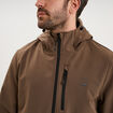 Blouson d&eacute;perlant fourr&eacute; &agrave; capuche vert kaki homme