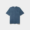 T-shirt droit col rond 1 poche coton vert fonc&eacute; homme