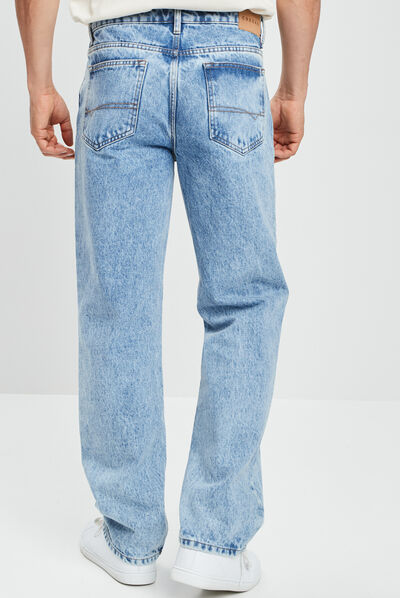 Jeans regular denim bleach homme