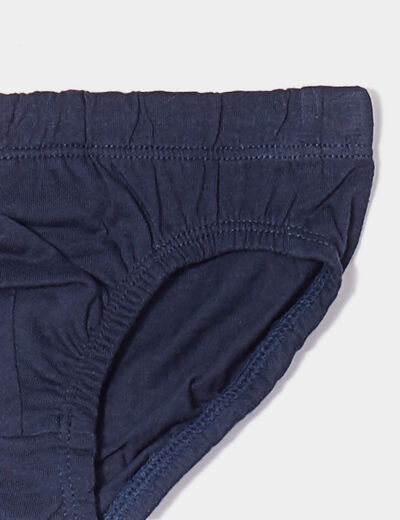 Lot 5 slips coton bleu marine garçon