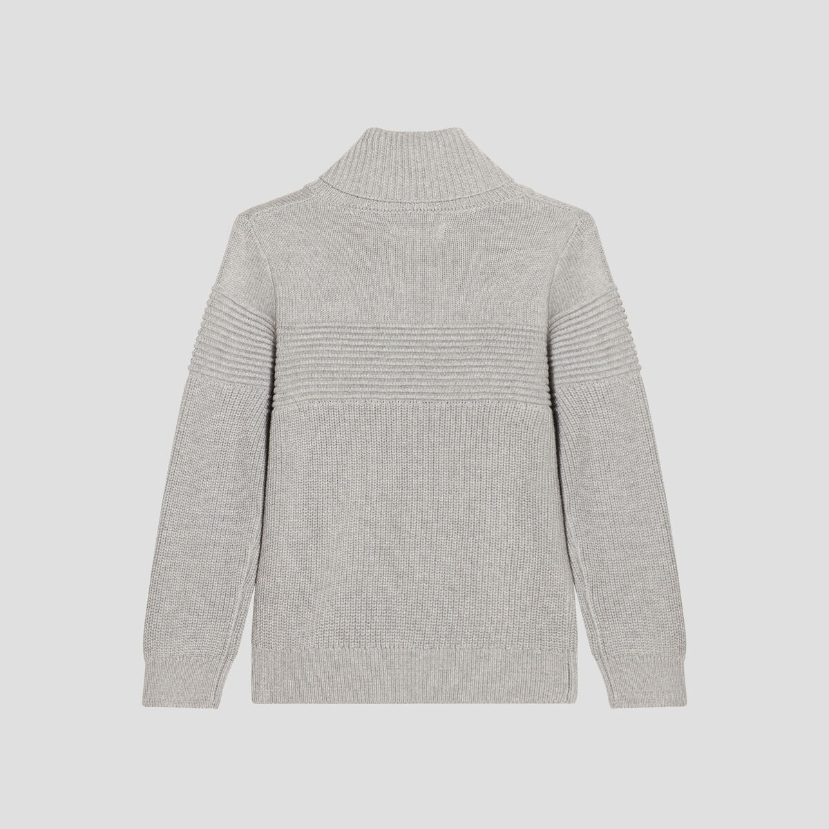 Pull avec col châle gris garçon