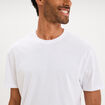 T-shirt droit en coton manches courtes blanc homme