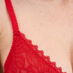 Soutien-gorge corbeille dentelle rouge femme