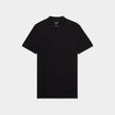 Polo en coton manches courtes noir homme
