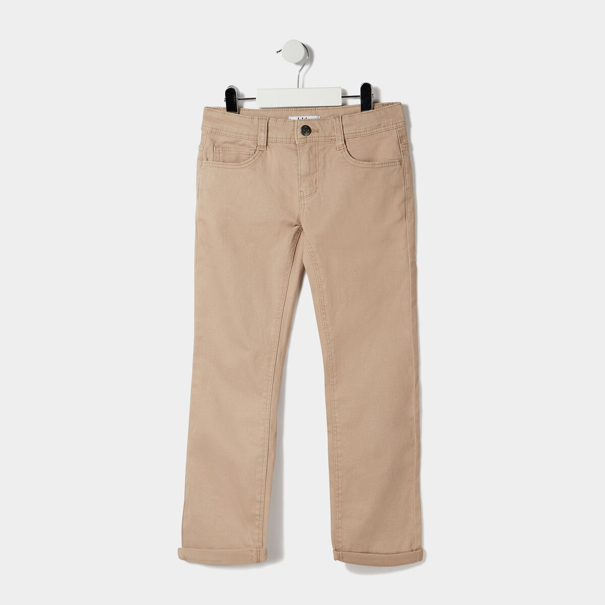 Pantalon regular avec poches sable garçon